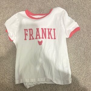 White and Pink Graphic Tee